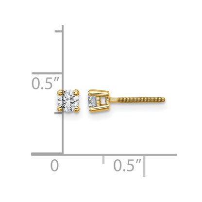 True Origin Lab Grown Diamond VS+ F+ Round Four Prong Heavy Weight Screw Back Complete Stud Earrings
