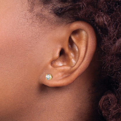 True Origin Lab Grown Diamond VS+ F+ Round Four Prong Heavy Weight Screw Back Complete Stud Earrings