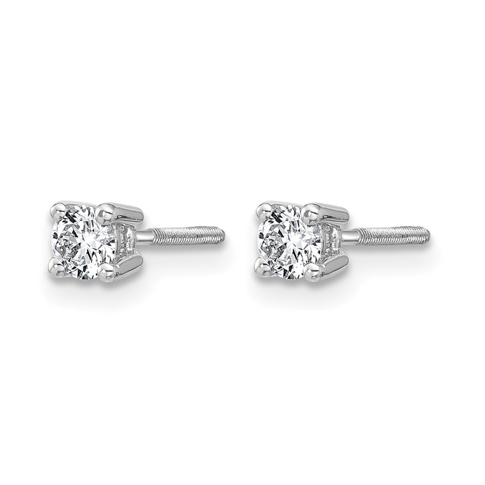 True Origin Lab Grown Diamond VS+ F+ Round Four Prong Heavy Weight Screw Back Complete Stud Earrings