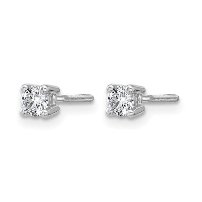 True Origin Lab Grown Diamond VS+ F+ Round Four Prong Heavy Weight Screw Back Complete Stud Earrings