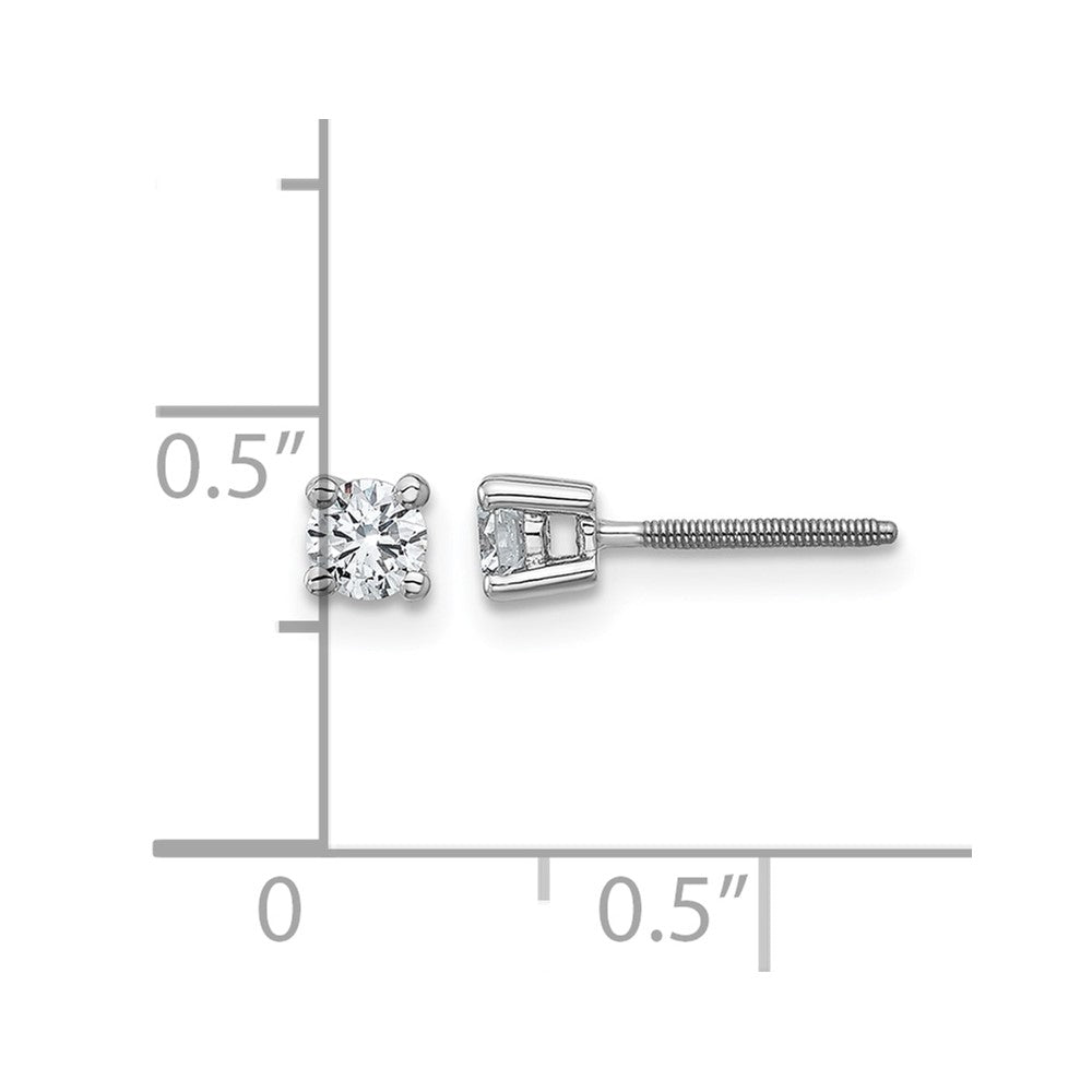 True Origin Lab Grown Diamond VS+ F+ Round Four Prong Heavy Weight Screw Back Complete Stud Earrings