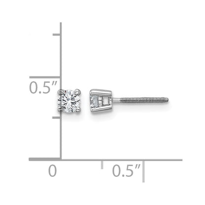 True Origin Lab Grown Diamond VS+ F+ Round Four Prong Heavy Weight Screw Back Complete Stud Earrings