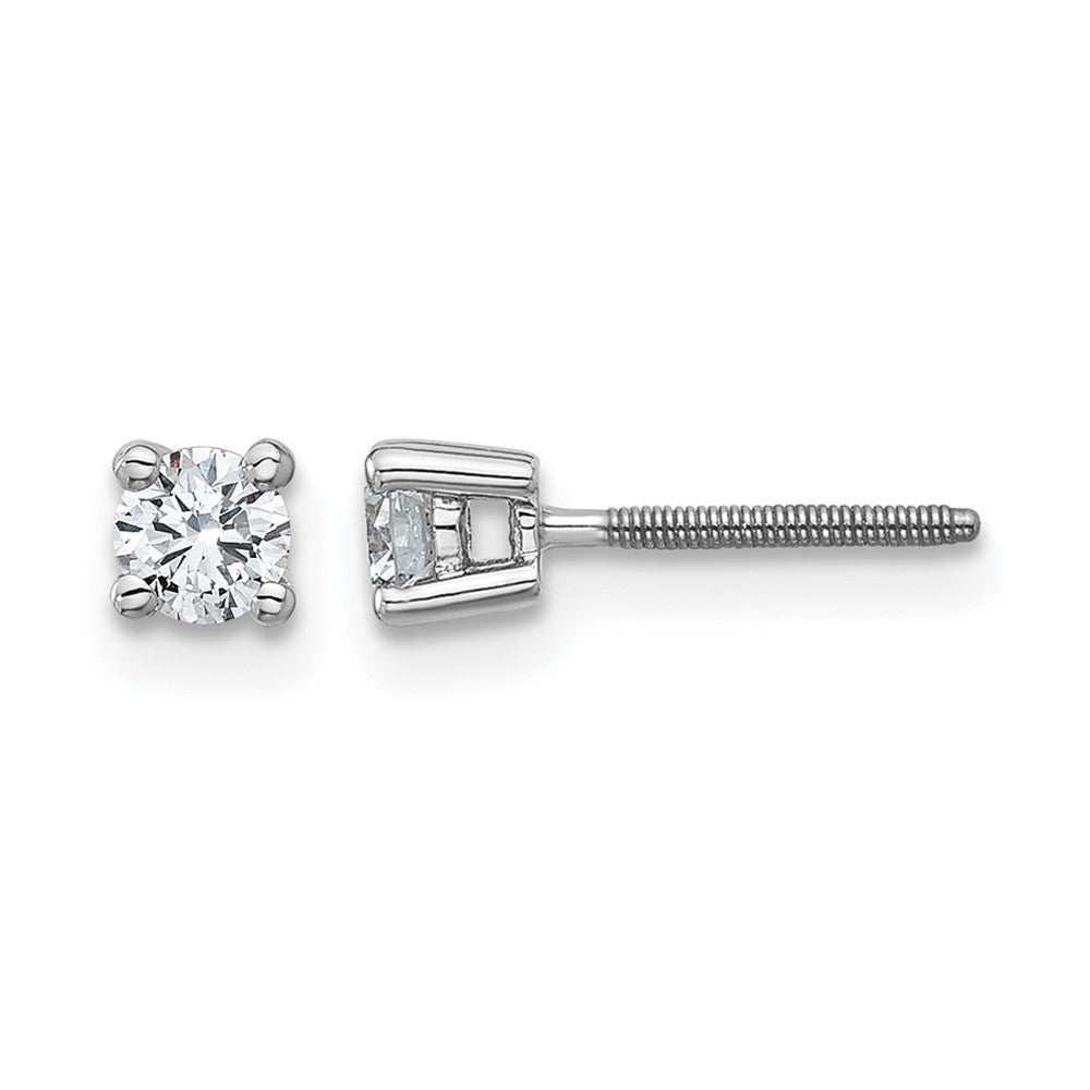 True Origin Lab Grown Diamond VS+ F+ Round Four Prong Heavy Weight Screw Back Complete Stud Earrings