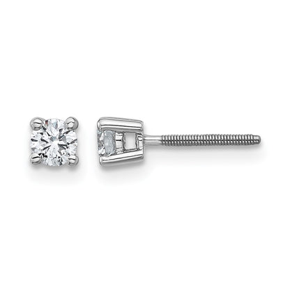 True Origin Lab Grown Diamond VS+ F+ Round Four Prong Heavy Weight Screw Back Complete Stud Earrings