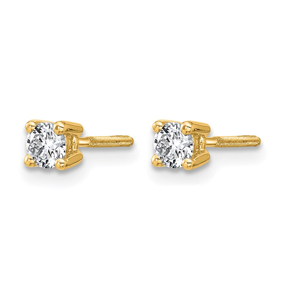 True Origin Lab Grown Diamond VS+ F+ Round Four Prong Heavy Weight Screw Back Complete Stud Earrings