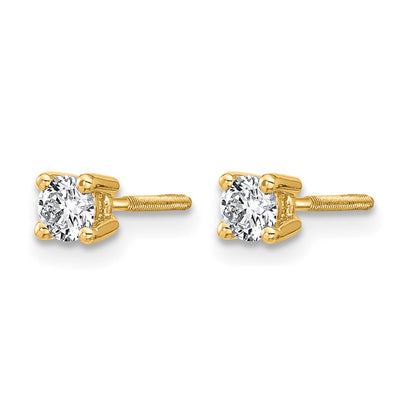 True Origin Lab Grown Diamond VS+ F+ Round Four Prong Heavy Weight Screw Back Complete Stud Earrings