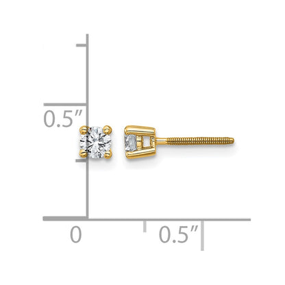 True Origin Lab Grown Diamond VS+ F+ Round Four Prong Heavy Weight Screw Back Complete Stud Earrings