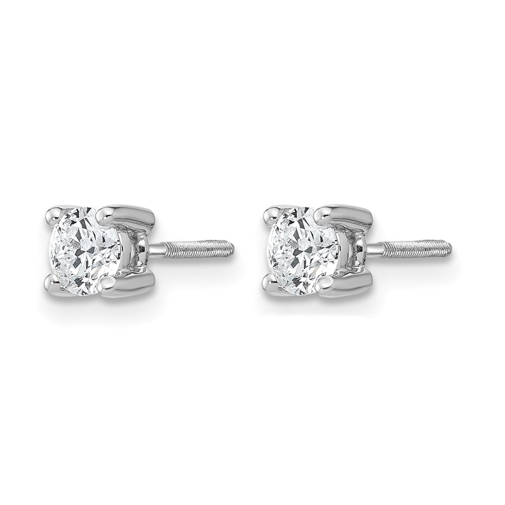 True Origin Lab Grown Diamond VS+ F+ Round Four Prong Heavy Weight Screw Back Complete Stud Earrings