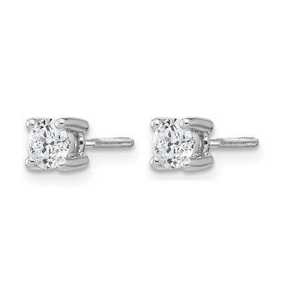 True Origin Lab Grown Diamond VS+ F+ Round Four Prong Heavy Weight Screw Back Complete Stud Earrings