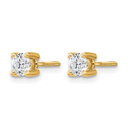 True Origin Lab Grown Diamond VS+ F+ Round Four Prong Heavy Weight Screw Back Complete Stud Earrings