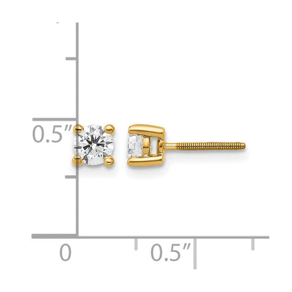 True Origin Lab Grown Diamond VS+ F+ Round Four Prong Heavy Weight Screw Back Complete Stud Earrings