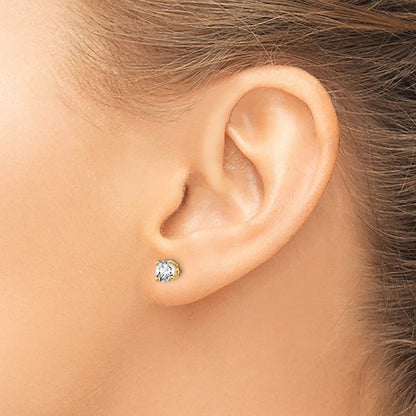 True Origin Lab Grown Diamond VS+ F+ Round Four Prong Heavy Weight Screw Back Complete Stud Earrings