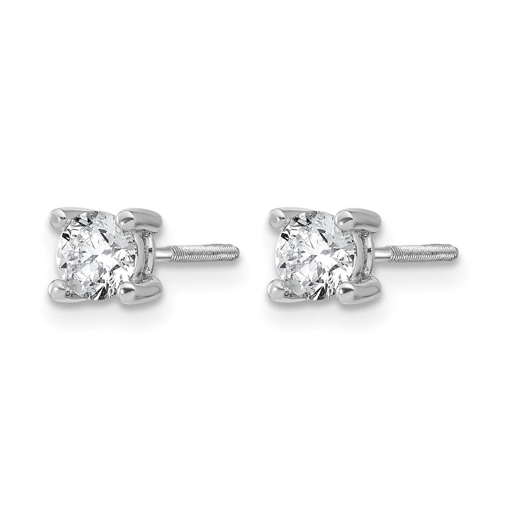 True Origin Lab Grown Diamond VS+ F+ Round Four Prong Heavy Weight Screw Back Complete Stud Earrings