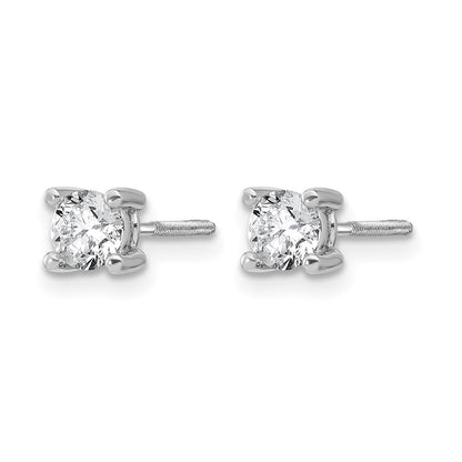 True Origin Lab Grown Diamond VS+ F+ Round Four Prong Heavy Weight Screw Back Complete Stud Earrings