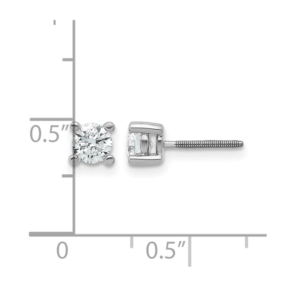 True Origin Lab Grown Diamond VS+ F+ Round Four Prong Heavy Weight Screw Back Complete Stud Earrings
