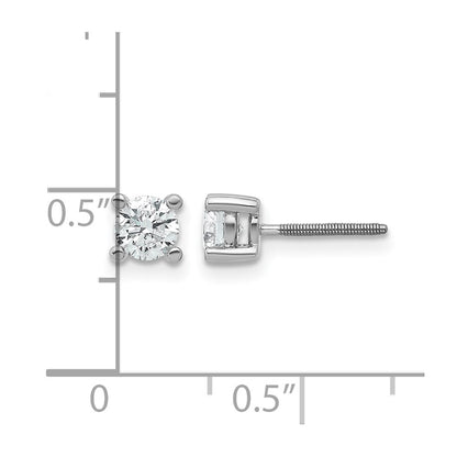 True Origin Lab Grown Diamond VS+ F+ Round Four Prong Heavy Weight Screw Back Complete Stud Earrings