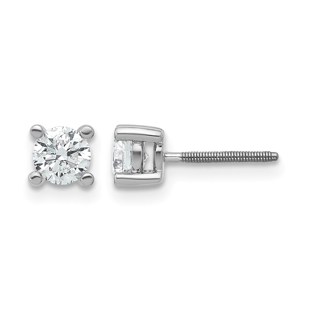 True Origin Lab Grown Diamond VS+ F+ Round Four Prong Heavy Weight Screw Back Complete Stud Earrings