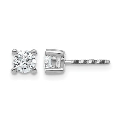 True Origin Lab Grown Diamond VS+ F+ Round Four Prong Heavy Weight Screw Back Complete Stud Earrings