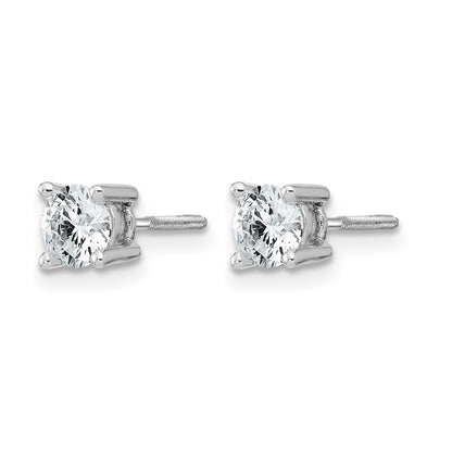 True Origin Lab Grown Diamond VS+ F+ Round Four Prong Heavy Weight Screw Back Complete Stud Earrings
