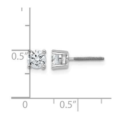 True Origin Lab Grown Diamond VS+ F+ Round Four Prong Heavy Weight Screw Back Complete Stud Earrings