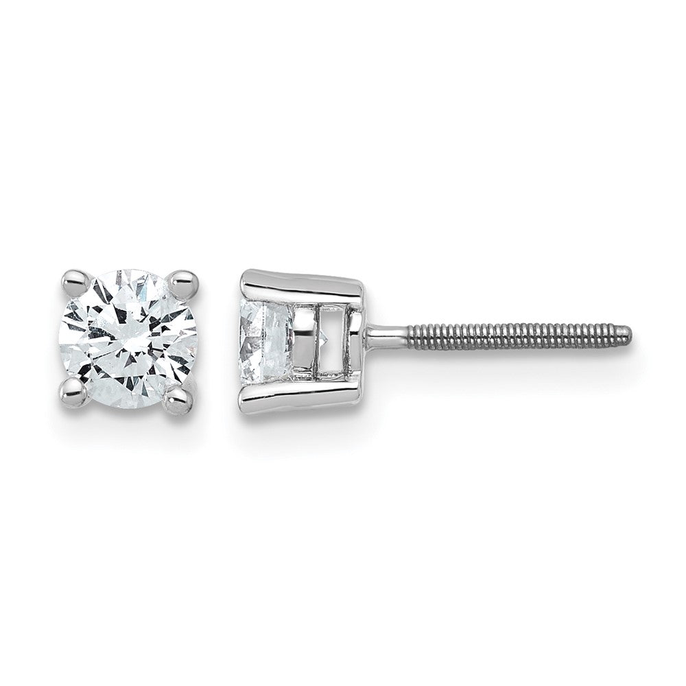 True Origin Lab Grown Diamond VS+ F+ Round Four Prong Heavy Weight Screw Back Complete Stud Earrings