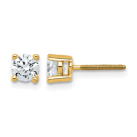 True Origin Lab Grown Diamond VS+ F+ Round Four Prong Heavy Weight Screw Back Complete Stud Earrings