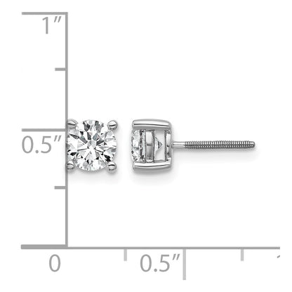 True Origin Lab Grown Diamond VS+ F+ Round Four Prong Heavy Weight Screw Back Complete Stud Earrings