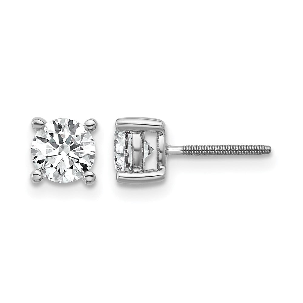 True Origin Lab Grown Diamond VS+ F+ Round Four Prong Heavy Weight Screw Back Complete Stud Earrings