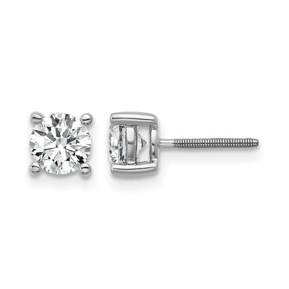 True Origin Lab Grown Diamond VS+ F+ Round Four Prong Heavy Weight Screw Back Complete Stud Earrings