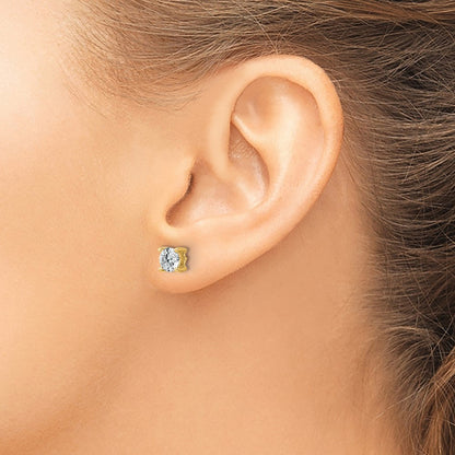 True Origin Lab Grown Diamond VS+ F+ Round Four Prong Heavy Weight Screw Back Complete Stud Earrings