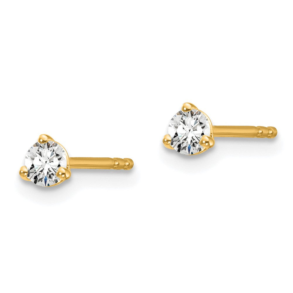 True Origin Lab Grown Diamond VS+ F+ Round Three Prong Heavy Weight Complete Stud Earrings