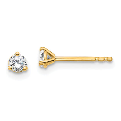 True Origin Lab Grown Diamond VS+ F+ Round Three Prong Heavy Weight Complete Stud Earrings