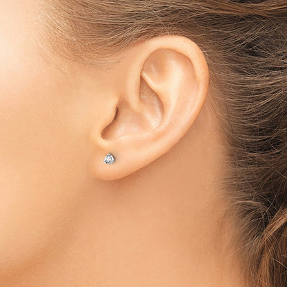 True Origin Lab Grown Diamond VS+ F+ Round Three Prong Heavy Weight Complete Stud Earrings