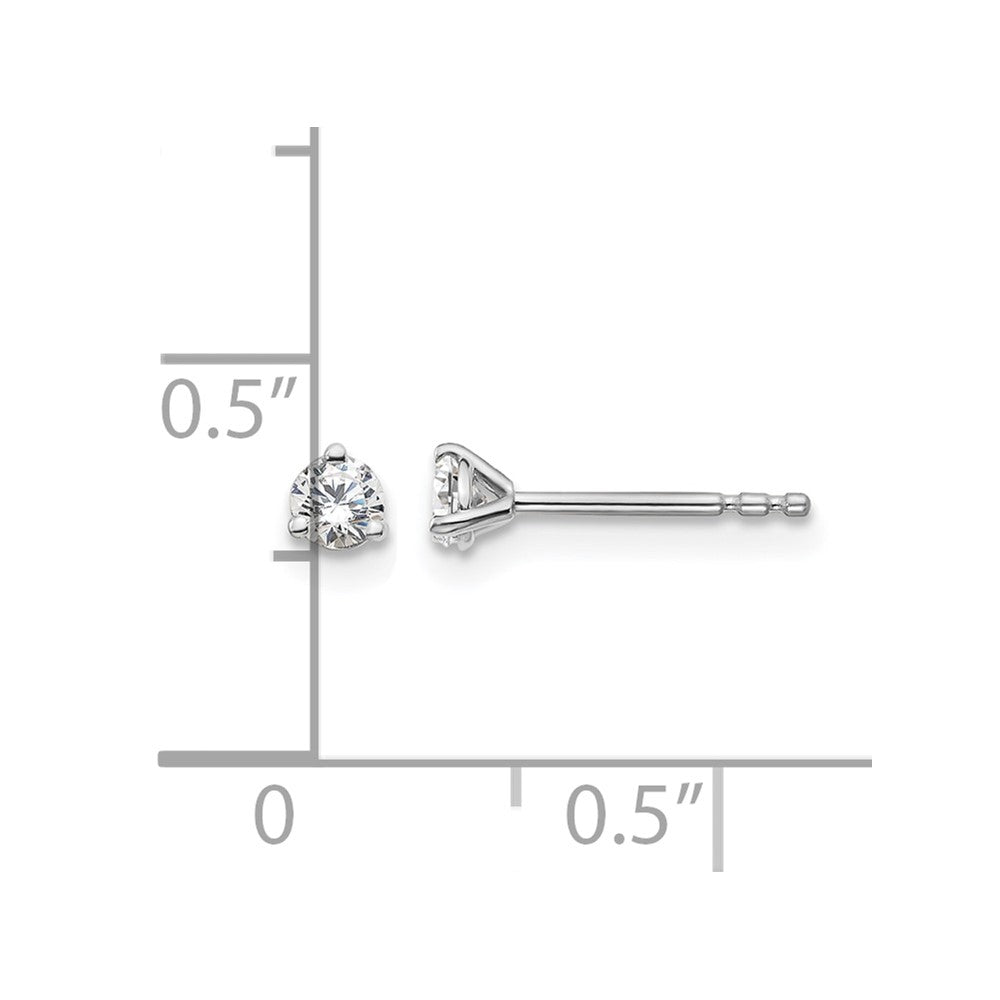 True Origin Lab Grown Diamond VS+ F+ Round Three Prong Heavy Weight Complete Stud Earrings