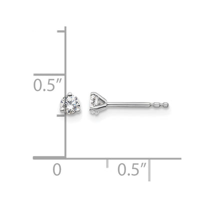 True Origin Lab Grown Diamond VS+ F+ Round Three Prong Heavy Weight Complete Stud Earrings