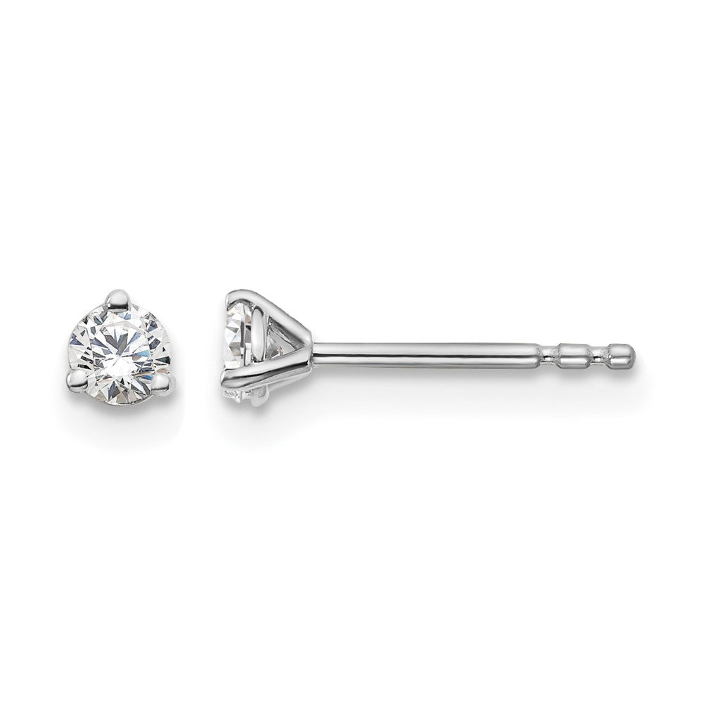 True Origin Lab Grown Diamond VS+ F+ Round Three Prong Heavy Weight Complete Stud Earrings