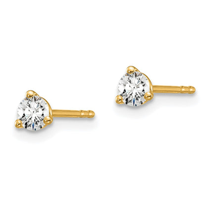 True Origin Lab Grown Diamond VS+ F+ Round Three Prong Heavy Weight Complete Stud Earrings