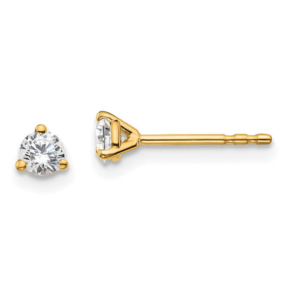 True Origin Lab Grown Diamond VS+ F+ Round Three Prong Heavy Weight Complete Stud Earrings