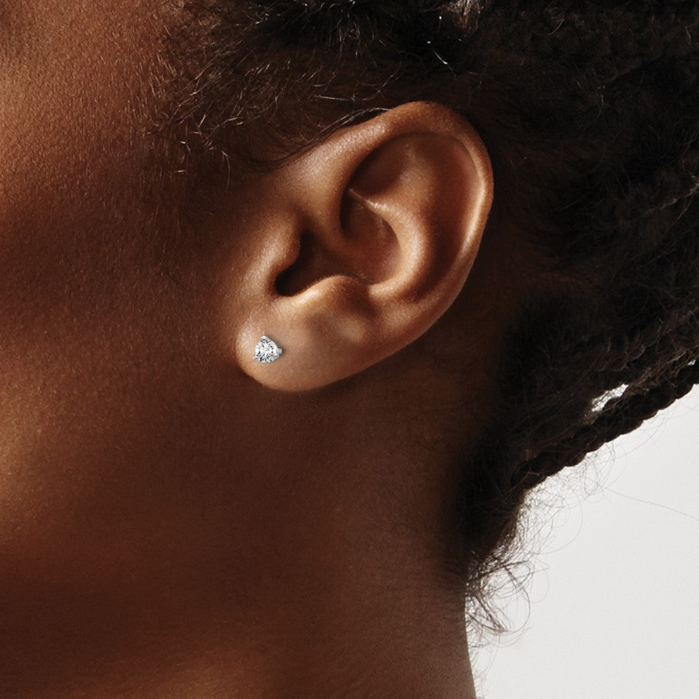 True Origin Lab Grown Diamond VS+ F+ Round Three Prong Heavy Weight Complete Stud Earrings