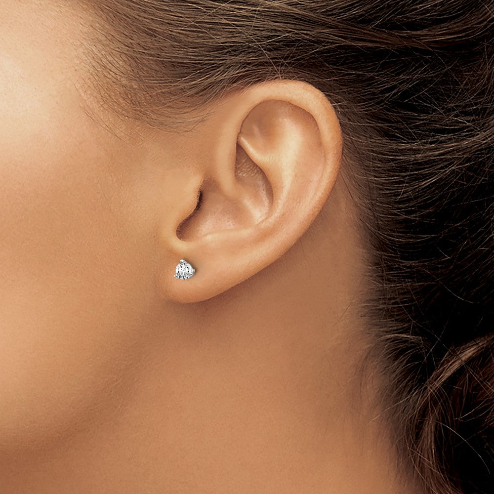 True Origin Lab Grown Diamond VS+ F+ Round Three Prong Heavy Weight Complete Stud Earrings