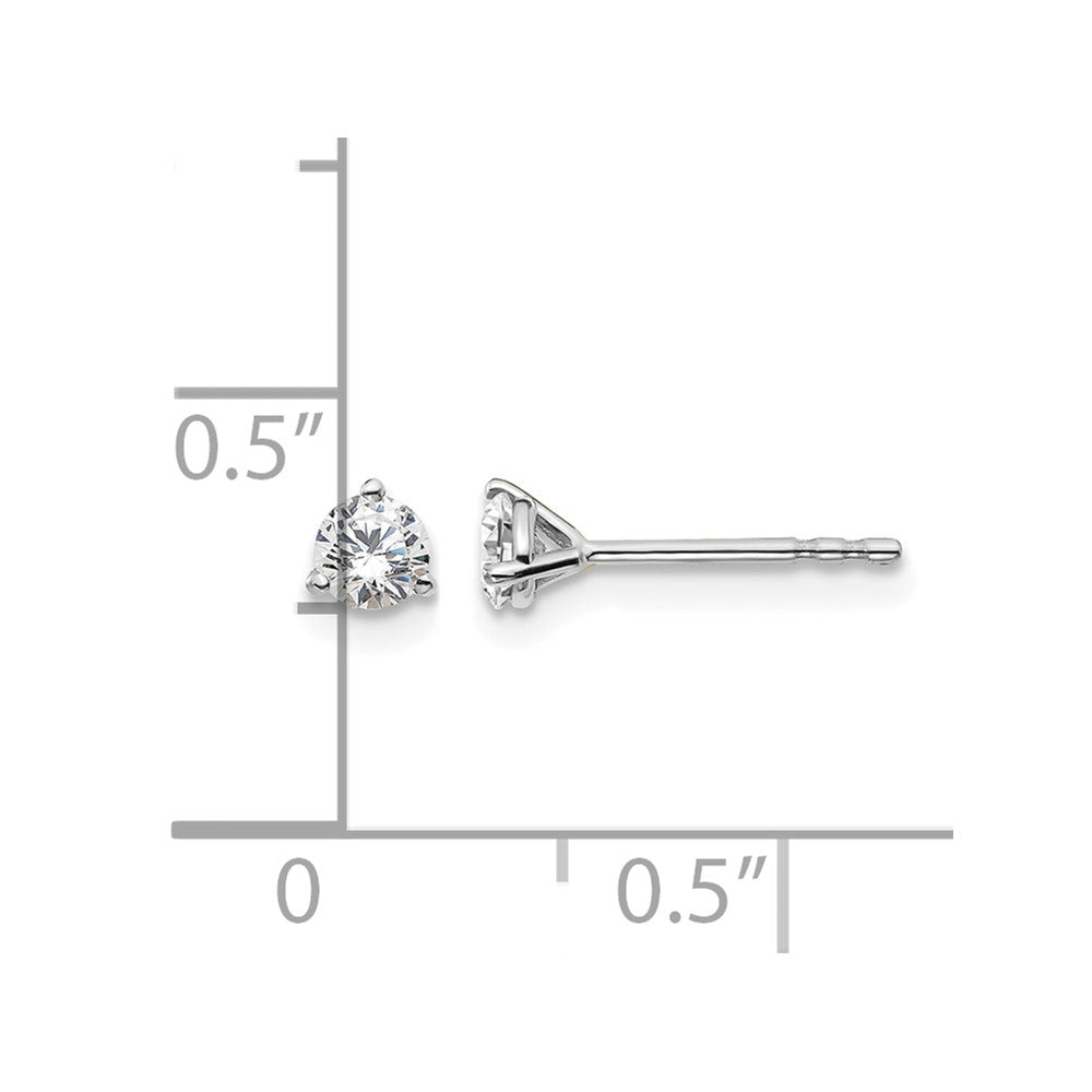 True Origin Lab Grown Diamond VS+ F+ Round Three Prong Heavy Weight Complete Stud Earrings