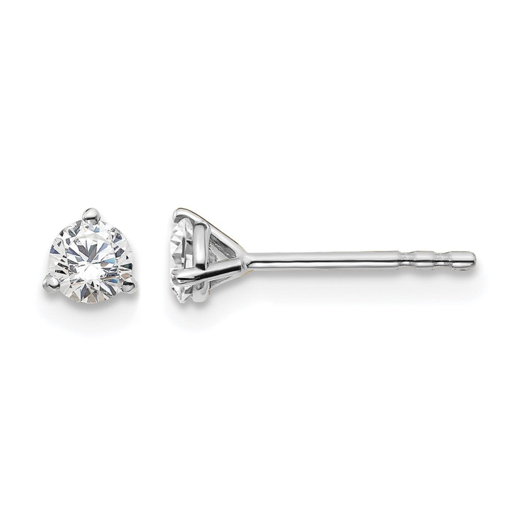 True Origin Lab Grown Diamond VS+ F+ Round Three Prong Heavy Weight Complete Stud Earrings