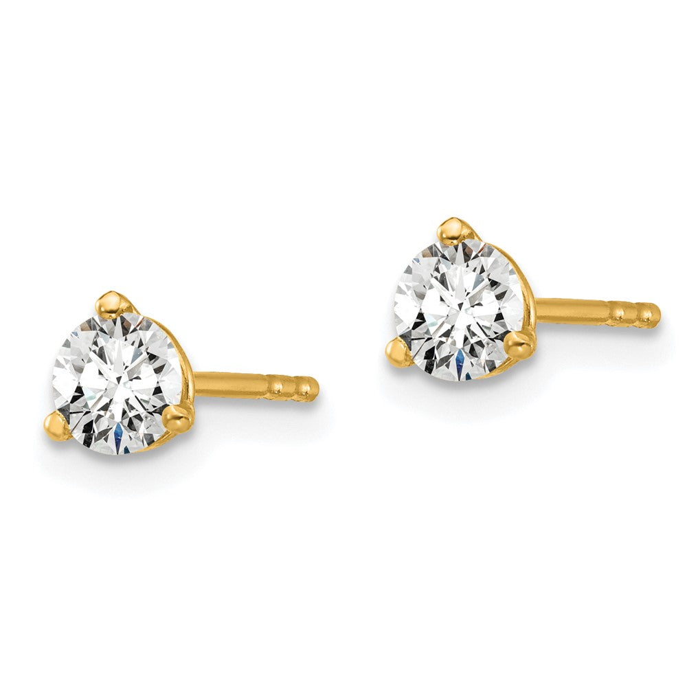 True Origin Lab Grown Diamond VS+ F+ Round Three Prong Heavy Weight Complete Stud Earrings
