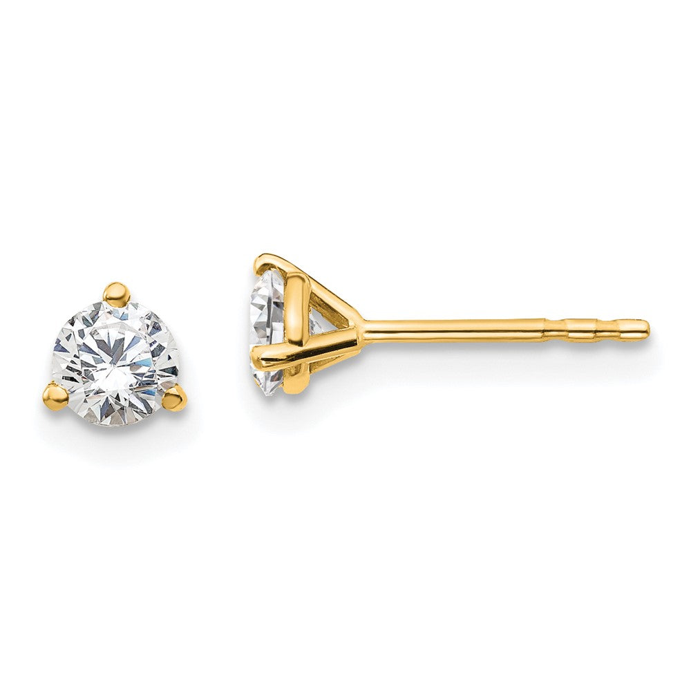 True Origin Lab Grown Diamond VS+ F+ Round Three Prong Heavy Weight Complete Stud Earrings