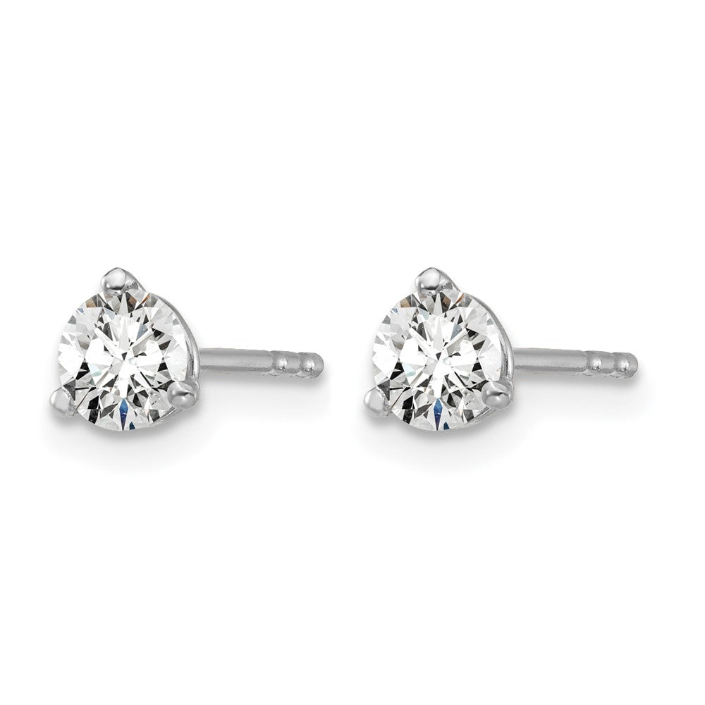 True Origin Lab Grown Diamond VS+ F+ Round Three Prong Heavy Weight Complete Stud Earrings