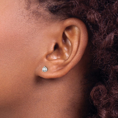 True Origin Lab Grown Diamond VS+ F+ Round Three Prong Heavy Weight Complete Stud Earrings