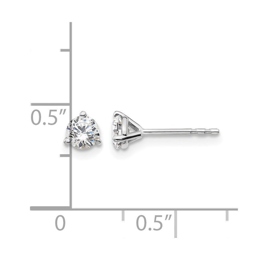 True Origin Lab Grown Diamond VS+ F+ Round Three Prong Heavy Weight Complete Stud Earrings
