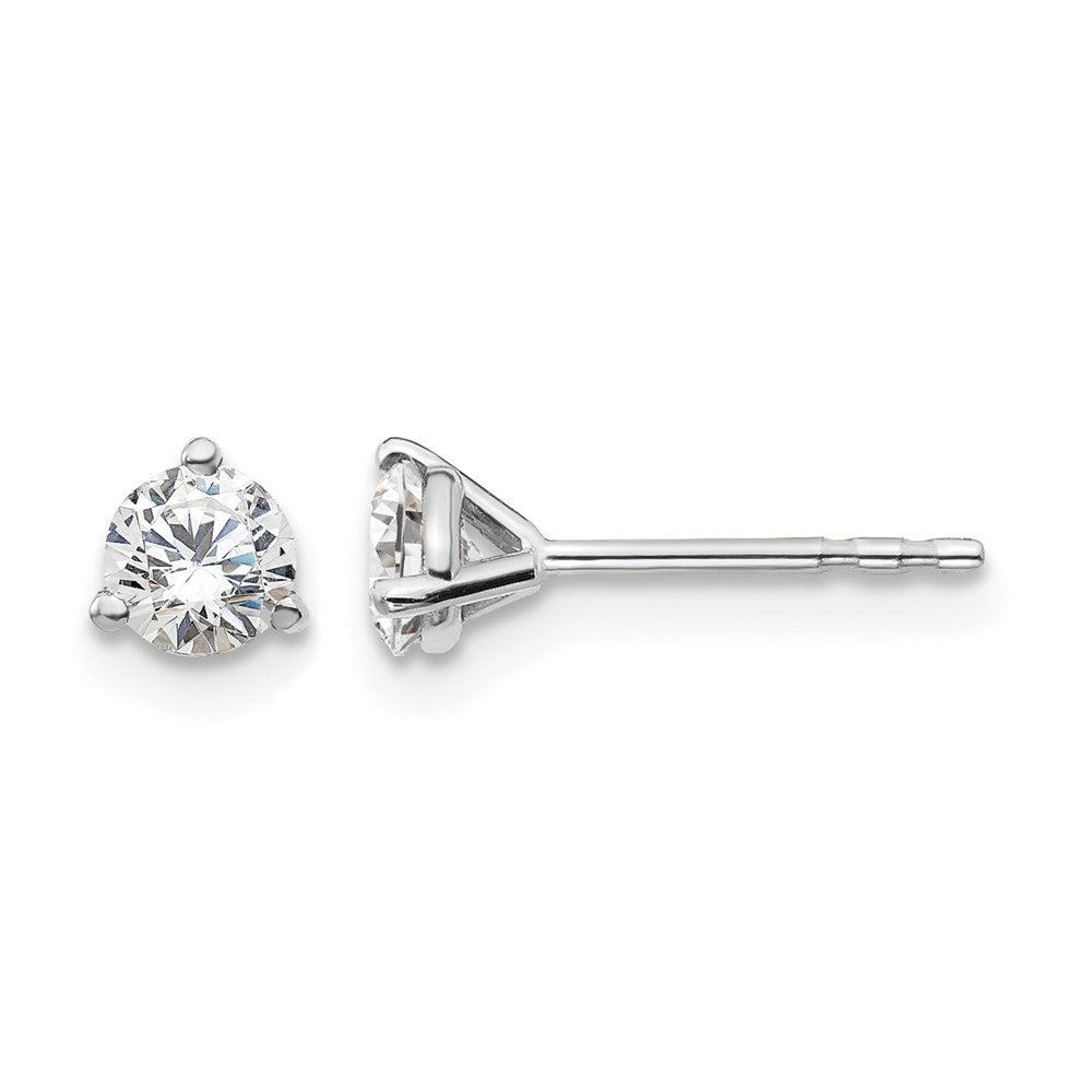 True Origin Lab Grown Diamond VS+ F+ Round Three Prong Heavy Weight Complete Stud Earrings