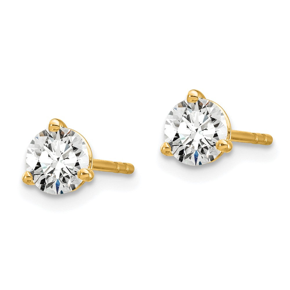 True Origin Lab Grown Diamond VS+ F+ Round Three Prong Heavy Weight Complete Stud Earrings