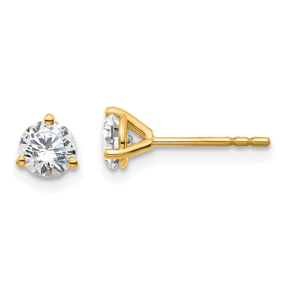 True Origin Lab Grown Diamond VS+ F+ Round Three Prong Heavy Weight Complete Stud Earrings